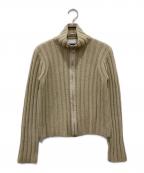 DIESELディーゼル）の古着「ハイネックジップニット」｜ベージュ