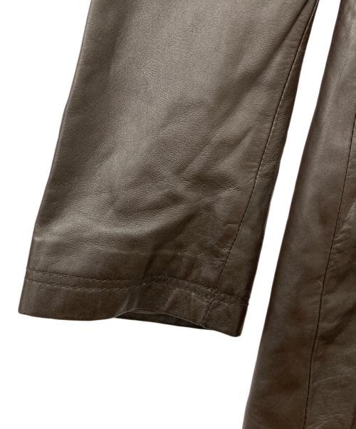 LICORICE（リコリス）LICORICE (リコリス) レザーコート ブラウン サイズ:LLの古着・服飾アイテム