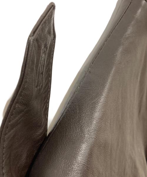 LICORICE（リコリス）LICORICE (リコリス) レザーコート ブラウン サイズ:LLの古着・服飾アイテム