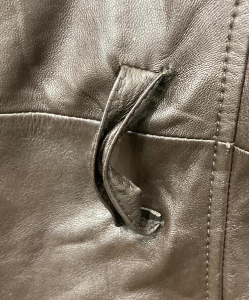 LICORICE（リコリス）LICORICE (リコリス) レザーコート ブラウン サイズ:LLの古着・服飾アイテム