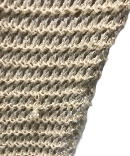 MM6 Maison Margiela（エムエムシックスメゾンマルジェラ）MM6 Maison Margiela (エムエムシックス メゾンマルジェラ) 鍵編みロングカーディガン　S32HA0239　ここのえタグ ベージュ サイズ:Sの古着・服飾アイテム