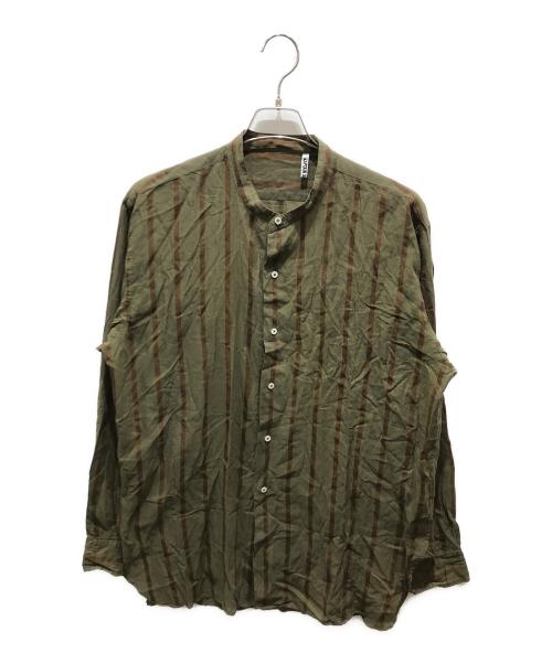 KAPTAIN SUNSHINE（キャプテンサンシャイン）KAPTAIN SUNSHINE (キャプテンサンシャイン) Stand Collar Shirt　KS23SSH08 オリーブ サイズ:42の古着・服飾アイテム