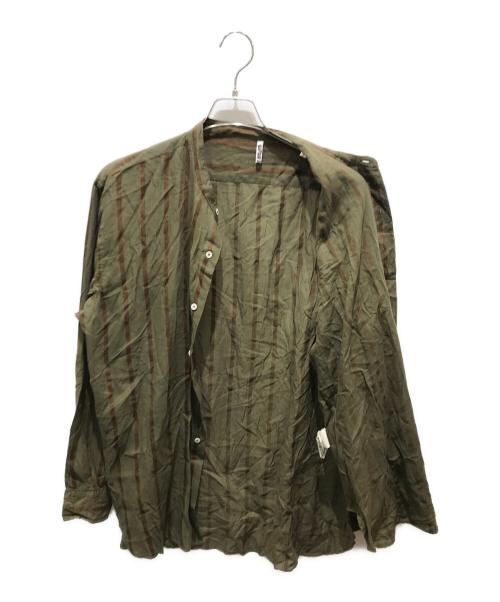 KAPTAIN SUNSHINE（キャプテンサンシャイン）KAPTAIN SUNSHINE (キャプテンサンシャイン) Stand Collar Shirt　KS23SSH08 オリーブ サイズ:42の古着・服飾アイテム