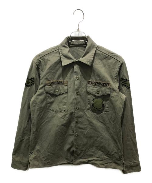 uniform experiment（ユニフォームエクスペリメント）uniform experiment (ユニフォームエクスペリメント) UTILITY SHIRT　UE-160001 カーキ サイズ:1の古着・服飾アイテム