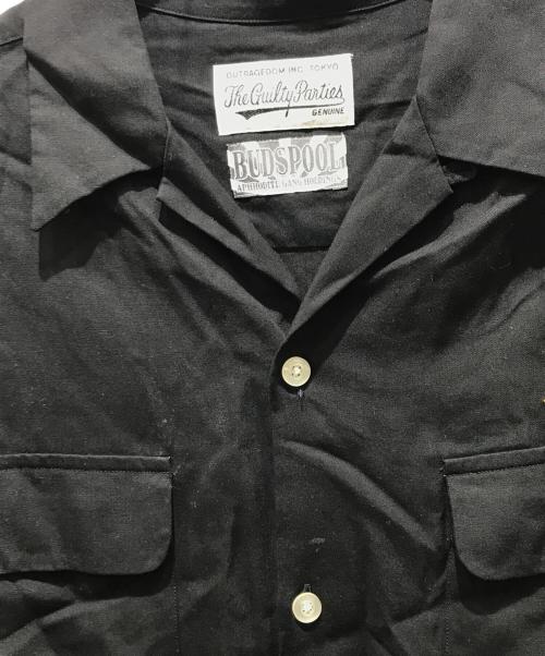 WACKO MARIA（ワコマリア）WACKO MARIA (ワコマリア) BUDSPOOL (バッズプール) ロングスリーブオープンカラーシャツ ブラック サイズ:XLの古着・服飾アイテム
