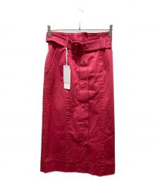 Diagram GRACE CONTINENTAL（ダイアグラム グレースコンチネンタル）の古着「ステッチロングスカート　39121078-0」｜ピンク