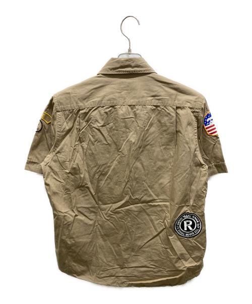 A BATHING APE（ア ベイシング エイプ）A BATHING APE (ア ベイシング エイプ) ワッペンシャツ　001SHA301018X ベージュ サイズ:Lの古着・服飾アイテム