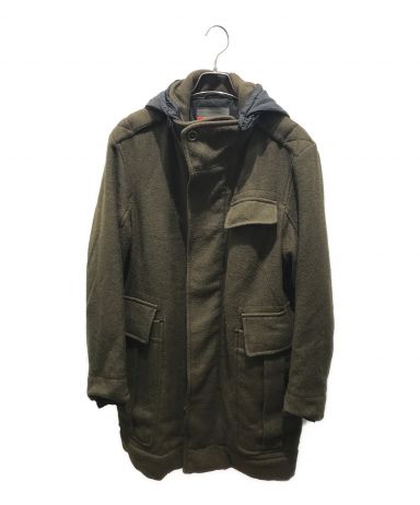 【プラダスポーツ】ピーコート　チェック柄　赤　サイズ42 ウール 3006009237673048_01_0800w.jpeg