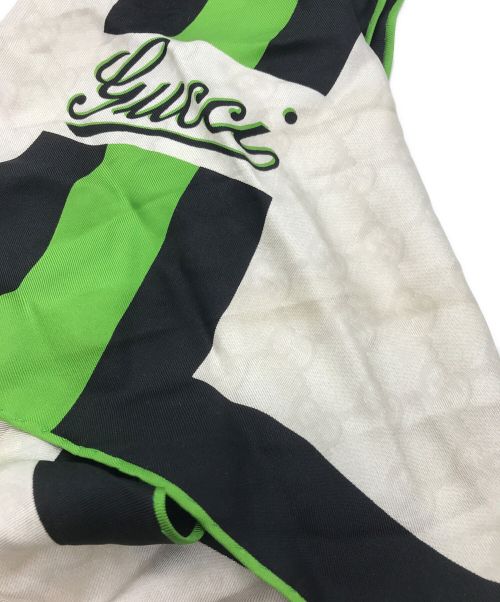 GUCCI（グッチ）GUCCI (グッチ) ワンショルダーバッグ　162738　493075　スカーフ付 ホワイト×ベージュの古着・服飾アイテム