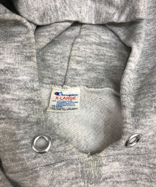 Champion（チャンピオン）Champion (チャンピオン) カレッジプリントパーカー　 80s トリコタグ グレー サイズ:XLの古着・服飾アイテム