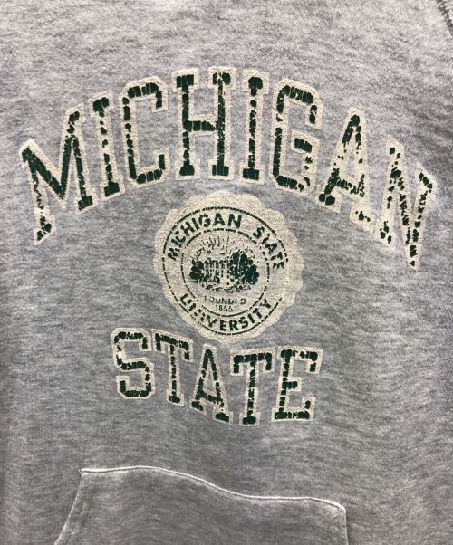 Champion（チャンピオン）Champion (チャンピオン) カレッジプリントパーカー　 80s トリコタグ グレー サイズ:XLの古着・服飾アイテム