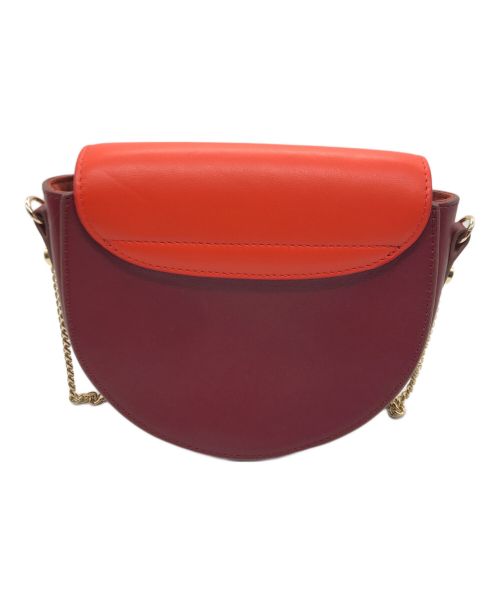 SEE BY CHLOE（シーバイクロエ）SEE BY CHLOE (シーバイクロエ) mara バイカラーイブニングバッグ　SA57630R レッド×オレンジの古着・服飾アイテム