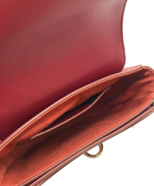 SEE BY CHLOE（シーバイクロエ）SEE BY CHLOE (シーバイクロエ) mara バイカラーイブニングバッグ　SA57630R レッド×オレンジの古着・服飾アイテム