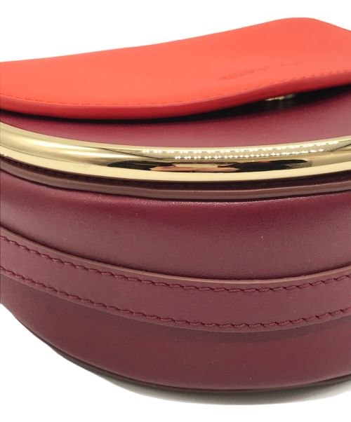 SEE BY CHLOE（シーバイクロエ）SEE BY CHLOE (シーバイクロエ) mara バイカラーイブニングバッグ　SA57630R レッド×オレンジの古着・服飾アイテム