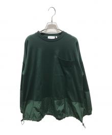 nagonstans（ナゴンスタンス）の古着「ナイロン切替カットソー　470FS280-0180」｜グリーン