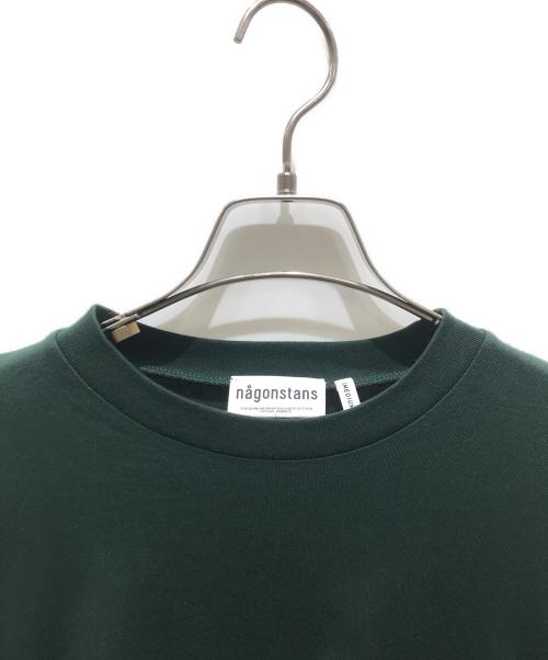 nagonstans（ナゴンスタンス）nagonstans (ナゴンスタンス) ナイロン切替カットソー　470FS280-0180 グリーン サイズ:Mの古着・服飾アイテム