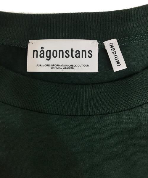 nagonstans（ナゴンスタンス）nagonstans (ナゴンスタンス) ナイロン切替カットソー　470FS280-0180 グリーン サイズ:Mの古着・服飾アイテム