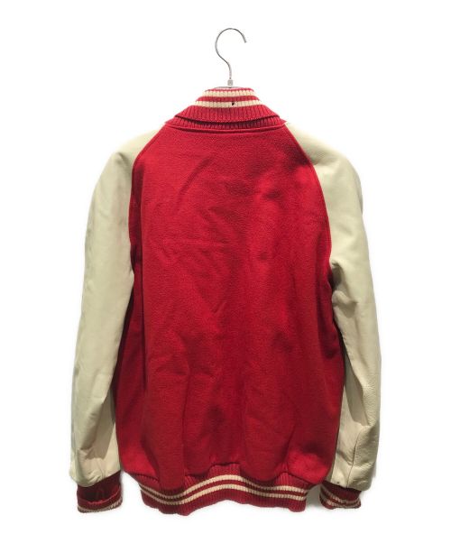 Golden Bear（ゴールデンベア）Golden Bear (ゴールデンベア) スタジャン　70-80ｓ 白タグ ホワイト×レッド サイズ:XLの古着・服飾アイテム