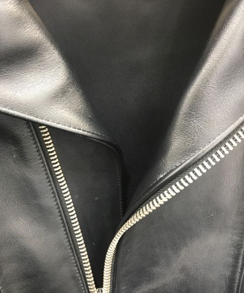 666（666）666 (666) タイトフィット サイドベルト ライダースジャケット　LJM-1TF ブラック サイズ:34の古着・服飾アイテム