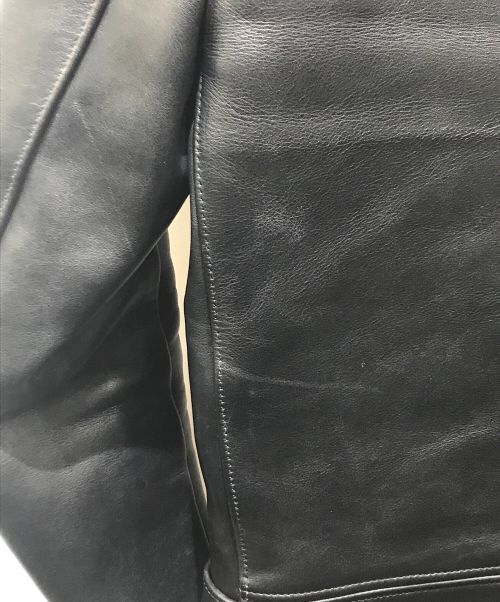 666（666）666 (666) タイトフィット サイドベルト ライダースジャケット　LJM-1TF ブラック サイズ:34の古着・服飾アイテム