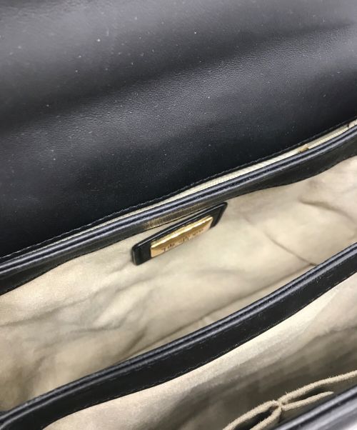 傳濱野（デンハマノ）傳濱野 (デンハマノ) 2WAYキルティングハンドバッグ ブラックの古着・服飾アイテム