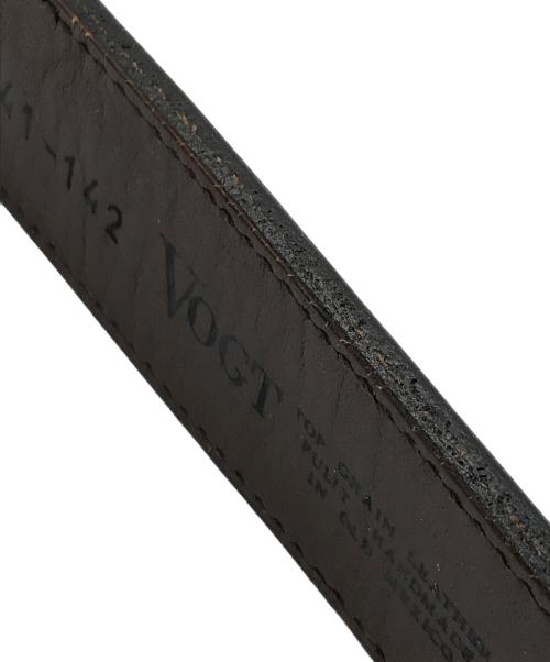 VOGT（ボグト）VOGT (ボグト) レザーベルト　041-142 ブラウン サイズ: 81cm (W32)の古着・服飾アイテム