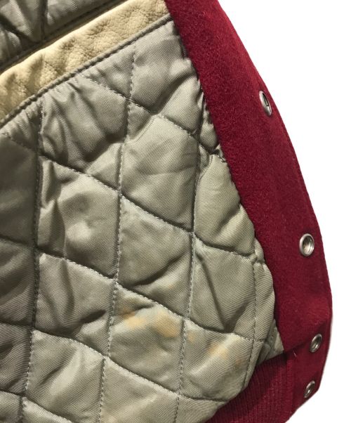 Golden Bear（ゴールデンベア）Golden Bear (ゴールデンベア) バーシティジャケット　 90s 革タグ レッド×ベージュ サイズ:Lの古着・服飾アイテム