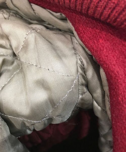 Golden Bear（ゴールデンベア）Golden Bear (ゴールデンベア) バーシティジャケット　 90s 革タグ レッド×ベージュ サイズ:Lの古着・服飾アイテム