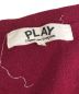 中古・古着 PLAY COMME des GARCONS (プレイ コムデギャルソン) ダブルハートワッペンVネックウールニットカーディガン　AZ-N058 ボルドー サイズ:S：6000円