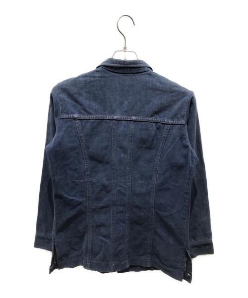 Wrangler（ラングラー）Wrangler (ラングラー) デニムシャツ　70s 三角タグ インディゴ サイズ:記載無しの為実寸参照の古着・服飾アイテム