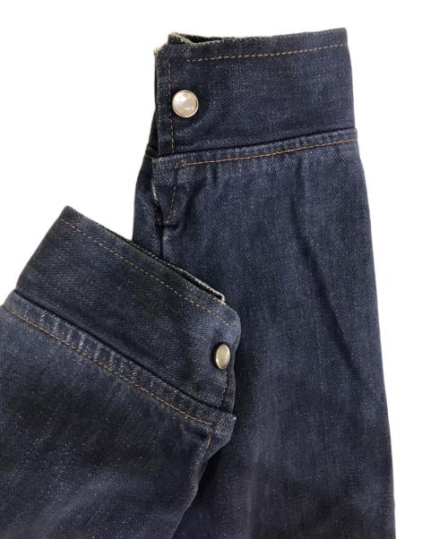 Wrangler（ラングラー）Wrangler (ラングラー) デニムシャツ　70s 三角タグ インディゴ サイズ:記載無しの為実寸参照の古着・服飾アイテム