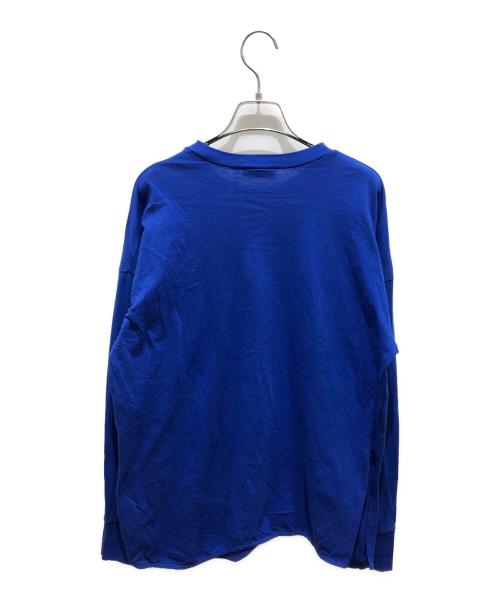 nagonstans（ナゴンスタンス）nagonstans (ナゴンスタンス) curvy long-sleeves t-shirt　470HA880-1530 ブルー サイズ:Mの古着・服飾アイテム
