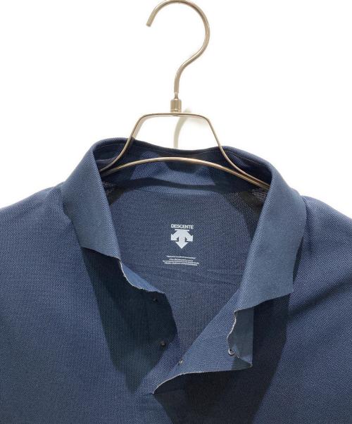 DESCENTE（デサント）DESCENTE (デサント) COOLIST D-TEC SEAMLESS H/S POLO SHIRT　DAMPGA61 ネイビー サイズ:Oの古着・服飾アイテム