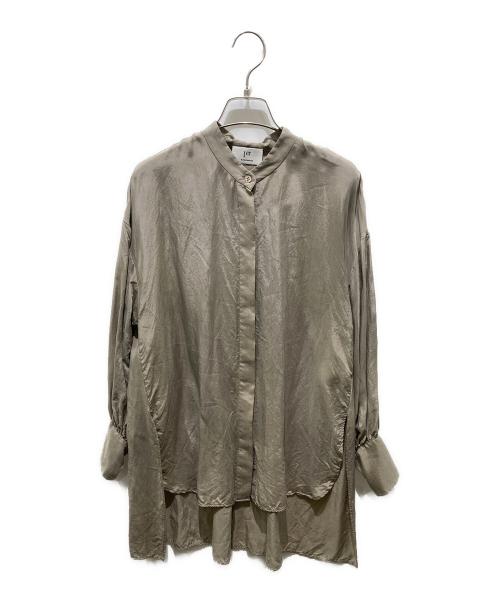 1er Arrondissement（プルミエ アロンディスモン）1er Arrondissement (プルミエ アロンディスモン) キュプラフィブリルスタンドカラーシャツ　B1031AFT006 ベージュ サイズ:36の古着・服飾アイテム