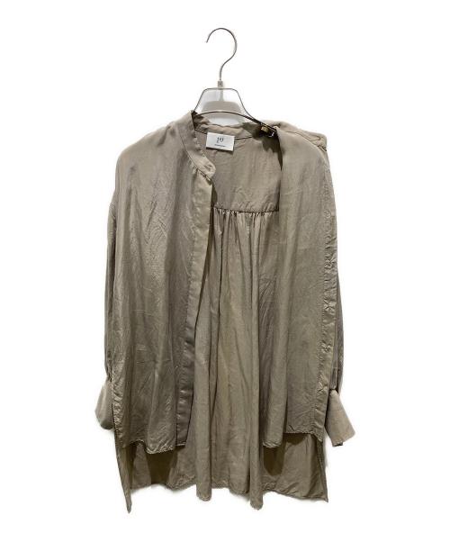 1er Arrondissement（プルミエ アロンディスモン）1er Arrondissement (プルミエ アロンディスモン) キュプラフィブリルスタンドカラーシャツ　B1031AFT006 ベージュ サイズ:36の古着・服飾アイテム