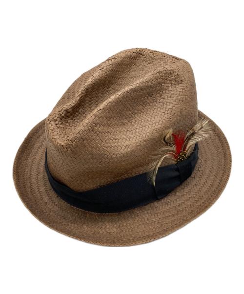 NEW YORK HAT（ニューヨークハット）NEW YORK HAT (ニューヨークハット) パナマハット ブラウンの古着・服飾アイテム