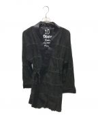 Denhamデンハム）の古着「スエードリメイク着物ジャケット」｜ブラック