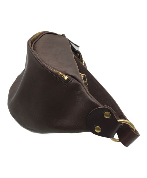 SLOW（スロウ）SLOW (スロウ) レザーボディーバッグ　rubono leather fanny pack ブラウンの古着・服飾アイテム