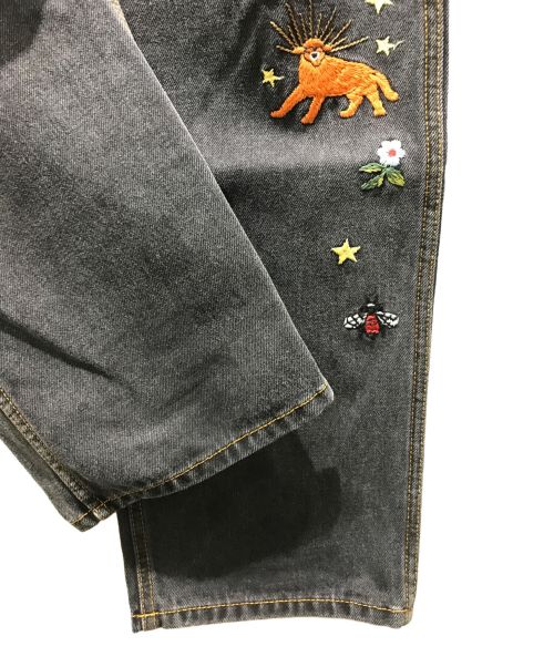 GUCCI（グッチ）GUCCI (グッチ) エンブロイダリーデニムパンツ　408637 ブラック サイズ:41の古着・服飾アイテム