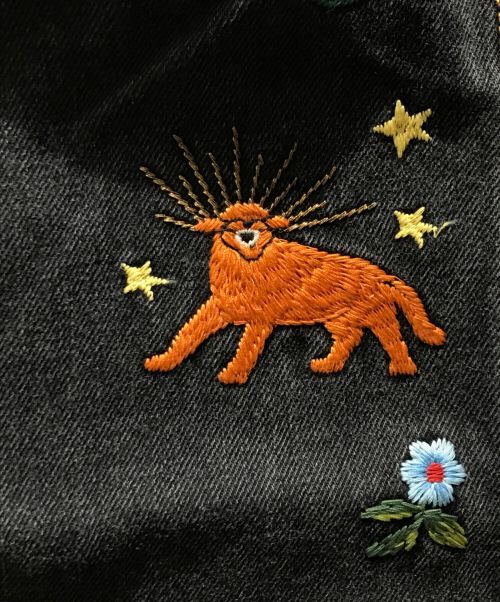 GUCCI（グッチ）GUCCI (グッチ) エンブロイダリーデニムパンツ　408637 ブラック サイズ:41の古着・服飾アイテム