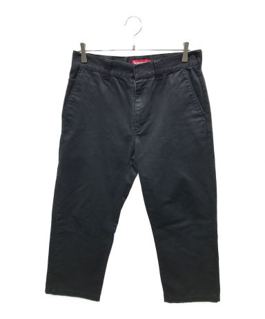 SUPREME 黒 チノパン ワイドフィット サイズ30 中古・古着通販】SUPREME (シュプリーム) チノパンツ ブラック サイズ