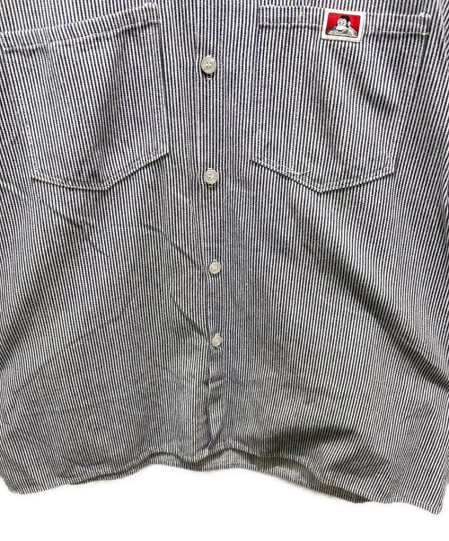 BEN DAVIS（ベンデイビス）BEN DAVIS (ベンデイビス) ヒッコリーシャツ ブラック×ホワイト サイズ:XLの古着・服飾アイテム