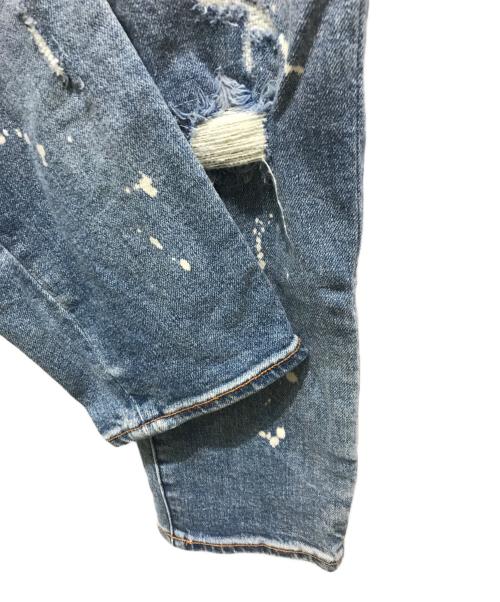 BILLIONAIRE BOYS CLUB（ビリオネアボーイズクラブ）BILLIONAIRE BOYS CLUB (ビリオネアボーイズクラブ) ロゴプリントデニムパンツ　811-6102 インディゴ サイズ:36の古着・服飾アイテム