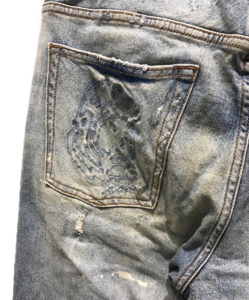 BILLIONAIRE BOYS CLUB（ビリオネアボーイズクラブ）BILLIONAIRE BOYS CLUB (ビリオネアボーイズクラブ) ロゴプリントデニムパンツ　811-6102 インディゴ サイズ:36の古着・服飾アイテム