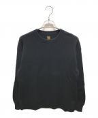 BATONERバトナ―）の古着「両畦クルーネックプルオーバー　BN-18SM-010」｜ブラック