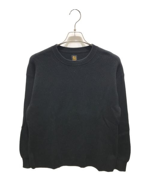 BATONER（バトナ―）BATONER (バトナ―) 両畦クルーネックプルオーバー　BN-18SM-010 ブラック サイズ:2の古着・服飾アイテム