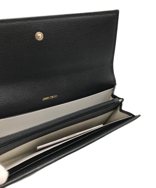 JIMMY CHOO（ジミーチュウ）JIMMY CHOO (ジミーチュウ) ２つ折り長財布　JC CONTINENTAL ブラックの古着・服飾アイテム
