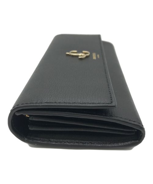 JIMMY CHOO（ジミーチュウ）JIMMY CHOO (ジミーチュウ) ２つ折り長財布　JC CONTINENTAL ブラックの古着・服飾アイテム