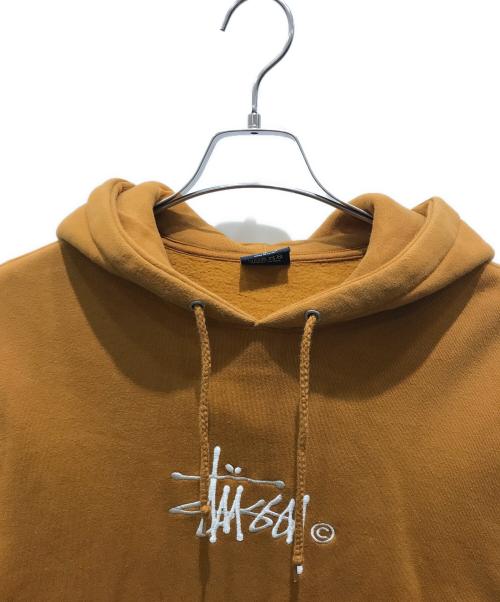 stussy（ステューシー）stussy (ステューシー) プルオーバーパーカー オレンジ サイズ:Mの古着・服飾アイテム