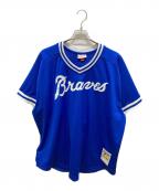 MITCHELL & NESSミッチェルアンドネス）の古着「AUTHENTIC MESH BP JERSEY　ATLANTA BRAVES」｜ブルー